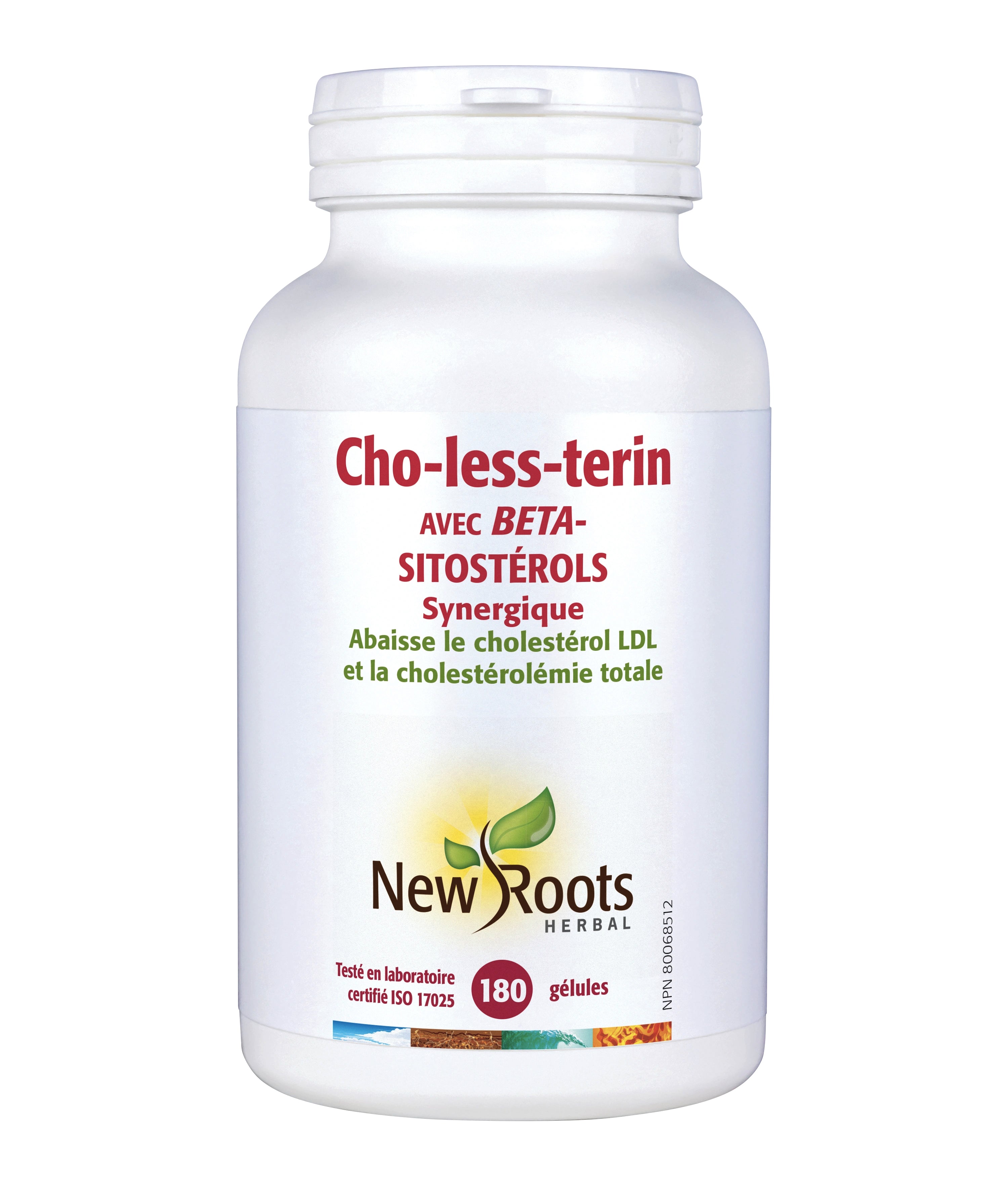 Cho-less-terin avec Beta-sitostérols - New Roots - 180 gélules